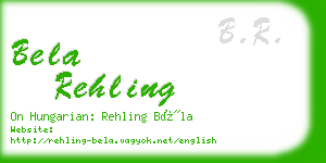 bela rehling business card